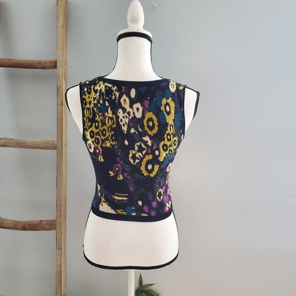 RACHEL Rachel Roy Multicolored Textured Pullover Crop Vest Size XS - Picture 2 of 8